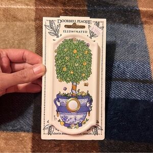 NWT Illuminated Doorbell Plaque with Tree Design